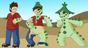 Man Dressing Up As Cacturne Wallpaper