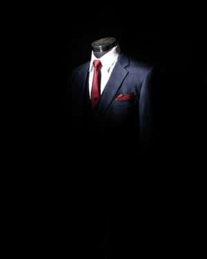 Man In Suit Wearing Red Tie Wallpaper