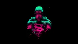 Man Of Steel Black Art Wallpaper