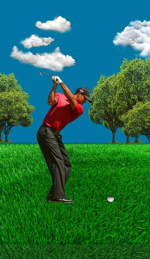 Man Playing Golf Iphone Wallpaper