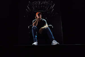 Man Throne Contemplation Wallpaper