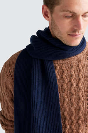 Man With Navy Blue Scarf Wallpaper