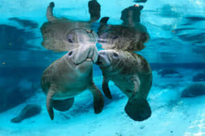 Manatees_ Gentle_ Aquatic_ Dance.jpg Wallpaper