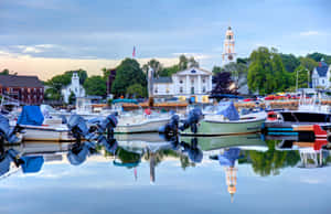 Manchester By The Sea Marina Dusk Wallpaper