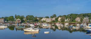 Manchester By The Sea Marina Panorama Wallpaper