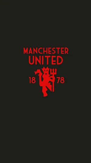 Manchester United Iphone Logo Black And Red Wallpaper