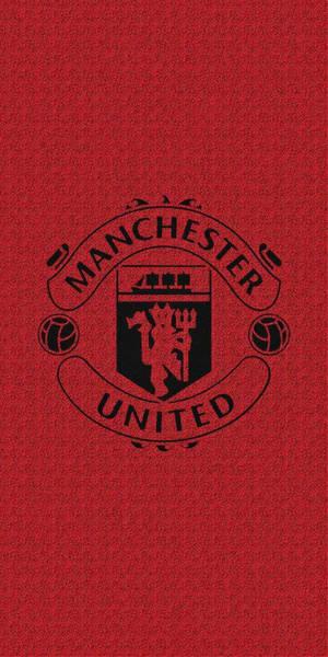 Manchester United Logo Minimalist Red Wallpaper