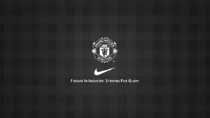 Manchester United Logo With Nike Wallpaper