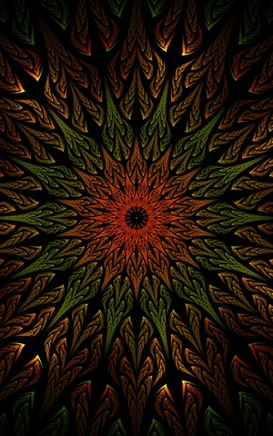 Mandala Dark Fractal Wallpaper