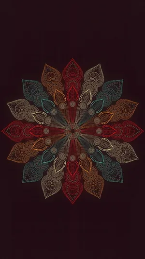 Mandala Floral Artwork Flower Mobile Wallpaper