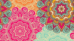 Mandala Pastel Art Flowers Wallpaper