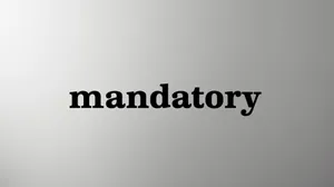 Mandatory Text Simple Background Wallpaper