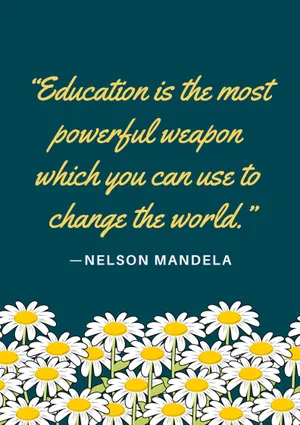 Mandela Education Change World Quote Wallpaper