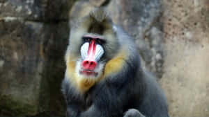 Mandrill Monkey Portrait Wallpaper