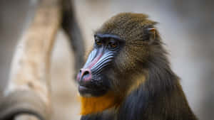 Mandrill Portraitin Profile Wallpaper