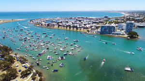 Mandurah Waterfront Aerial View Wallpaper