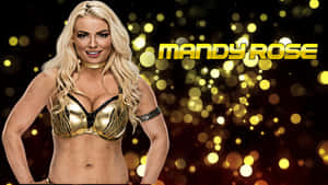 Mandy Rose Wrestler Glitter Background Wallpaper