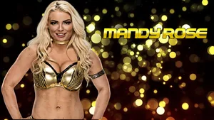Mandy Rose Wrestler Glitter Background Wallpaper