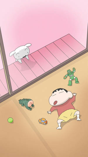 Manga Character Shin Chan Iphone Wallpaper