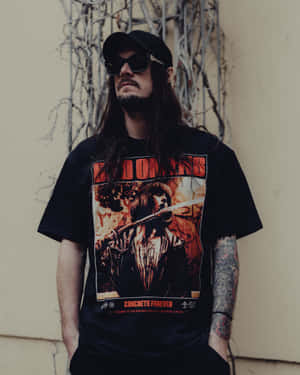 Manin Bad Omens Band T Shirt Wallpaper