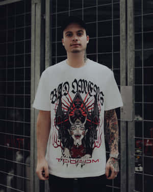 Manin Bad Omens Band Tshirt Wallpaper