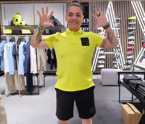 Manin Neon Shirtat Store Wallpaper