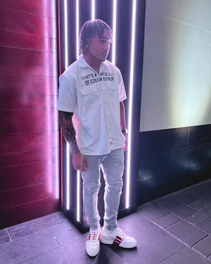 Manin White Shirt Near Neon Lights Wallpaper