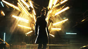 Mankind Divided Yellow Light Wallpaper