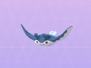 Mantine Flying On Purple Backdrop Wallpaper