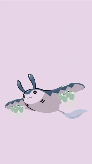 Mantine Light Purple Art Phone Wallpaper