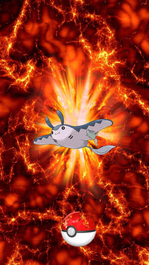 Mantine On Flaring Fire Wallpaper