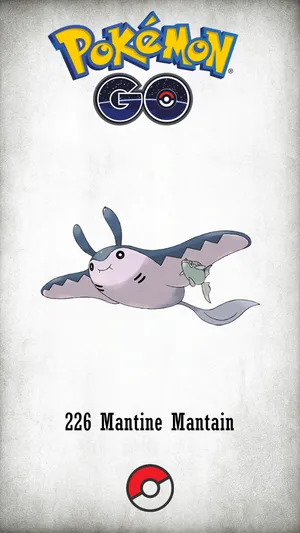 Mantine Pokemon Go Logo Wallpaper