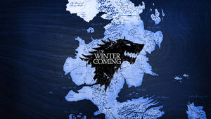 Map Of Westeros In The Style Of The Game Of Thrones Logo Wallpaper