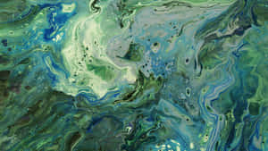 Marbleized Ocean Waves Wallpaper