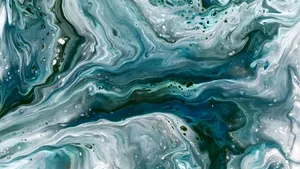 Marbleized Ocean Waves Wallpaper