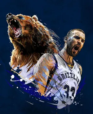 Marc Gasol Furious Art Wallpaper