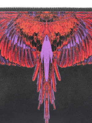 Marcelo Burlon Red Pink Wings Print Wallpaper