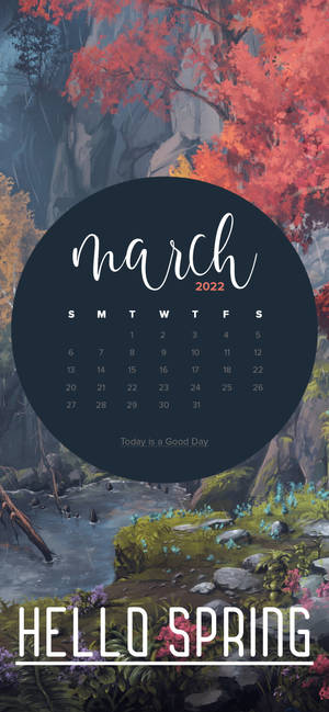 March 2022 Hello Spring Wallpaper