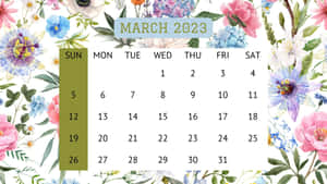 March 2023 Calendar Wallpaper