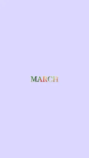 March Aesthetic Pastel Background Wallpaper