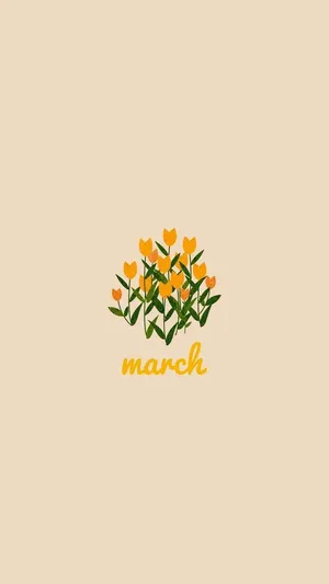 March Floral Aesthetic Wallpaper