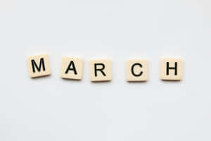 March Letter Tiles Wallpaper