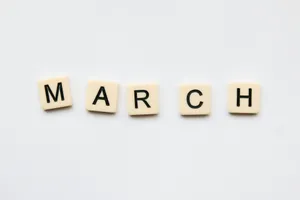 March Letter Tiles Wallpaper