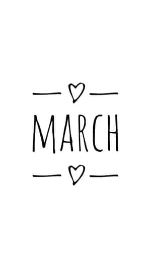 March Love Hearts Artwork Wallpaper