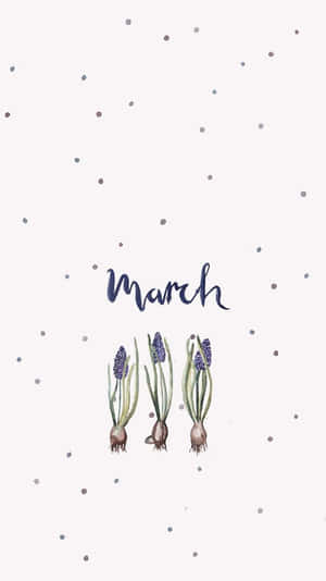 March Springtime Hyacinths Artwork Wallpaper