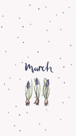 March Springtime Hyacinths Artwork Wallpaper