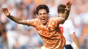 Marco Van Basten Raising Arms Happy Wallpaper