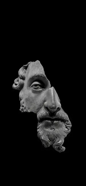 Marcus Aurelius Bust Black Background Wallpaper