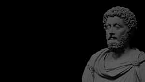 Marcus Aurelius Bust Black Background Wallpaper