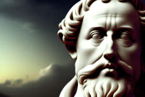 Marcus Aurelius Bust Sunset Background Wallpaper